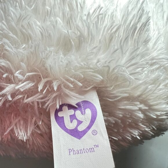 TY BEANIE BOOS Halloween PHANTOM Ghost 10” Plush Toy Decor Brown Eyes - Picture 5 of 8